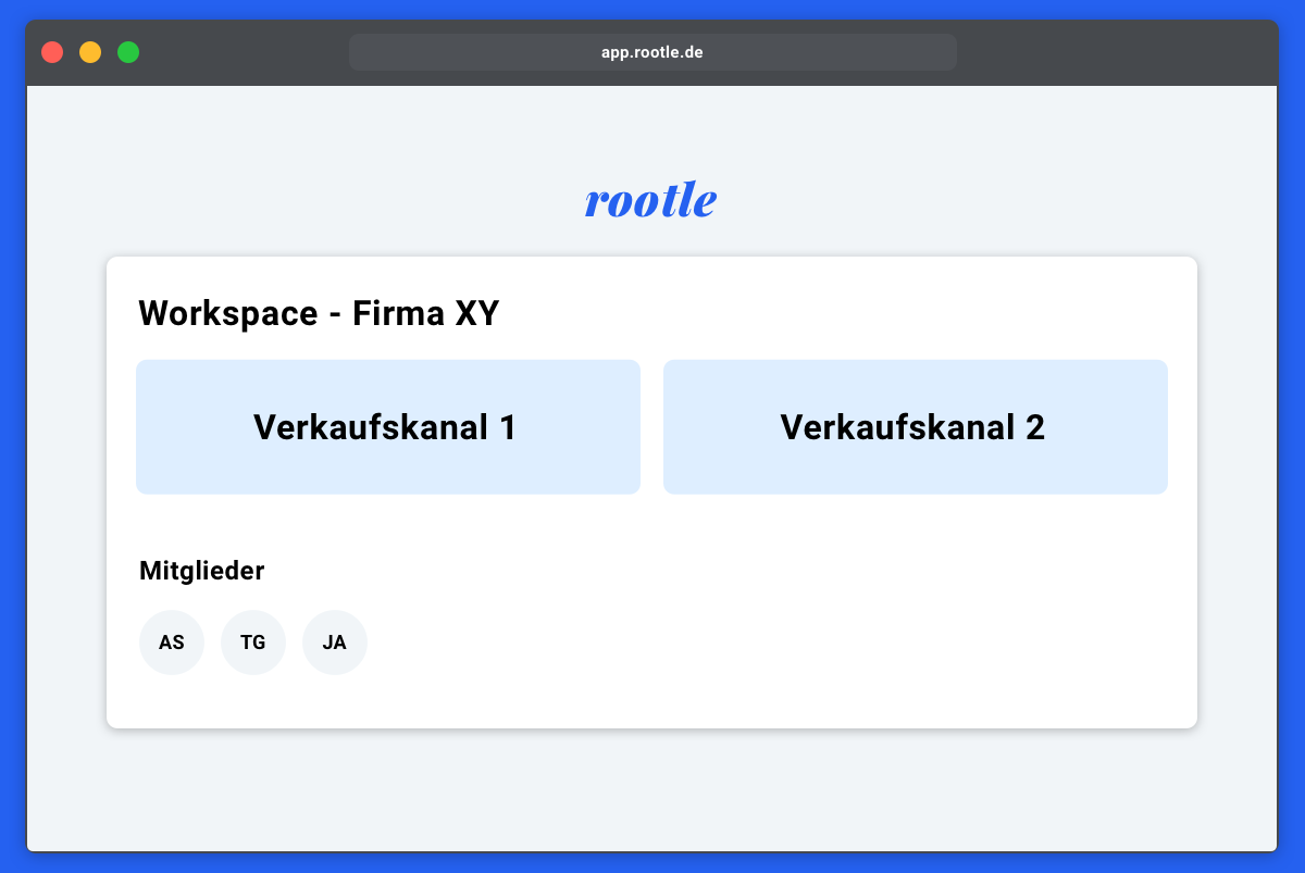 rootle Workspace einrichten und verwalten